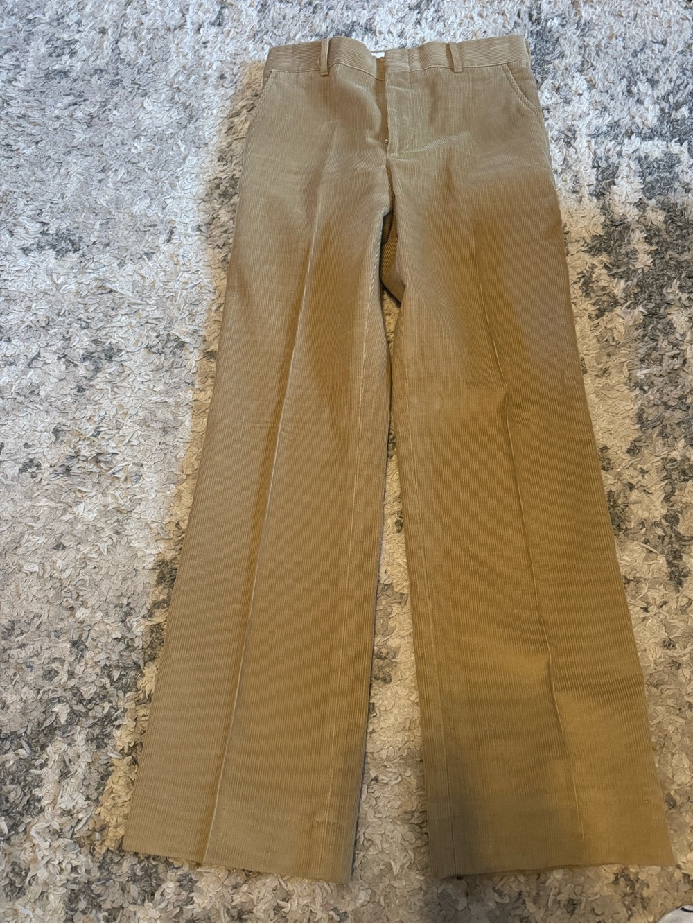Vintage sears and roebuck Men's Corduroy Pants in Tan - Tailored Straight Leg